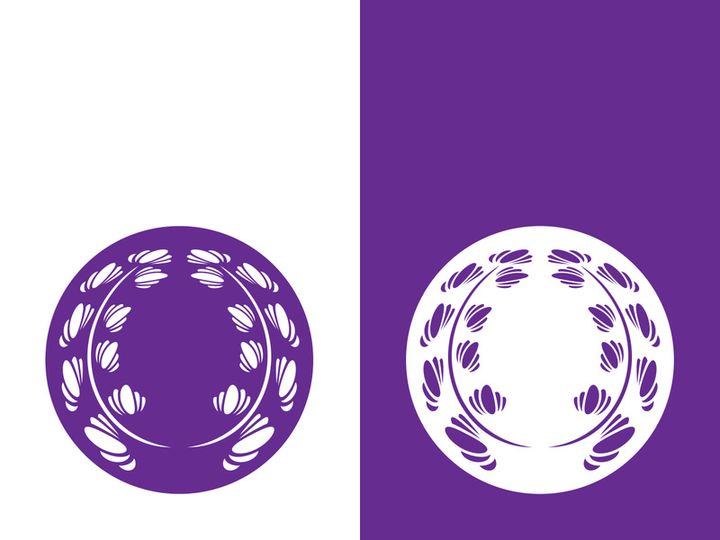 Fresh lavender flower logo vector flat design