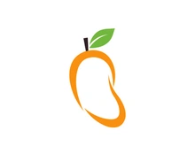 Mango in flat style. Mango vector logo. Mango