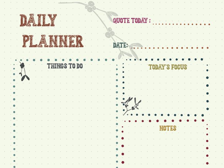 10 page notebook daily planner