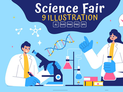 9 Laboratory Science Fair Illustration