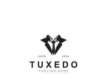 Tuxedo Suit Gentleman logo Fashion Tailor Clothes Vintage Classic design