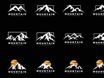 Mountain Logo Design, Vector Place For Nature Lovers Hiker preview picture