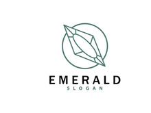 Gemstone Jewelry Logo, Design Vector Template