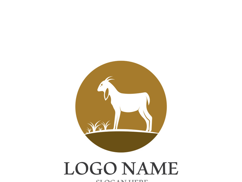 Goat logo template vector icon illustration design