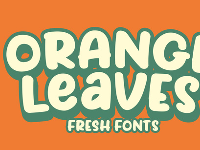 Orange Leaves - Fresh Fonts