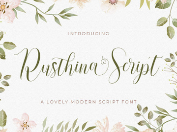 Rusthina - Love Script Font preview picture