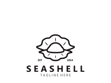 Seashell Logo. Ocean Animals premium quality graphic outline symbols collection preview picture