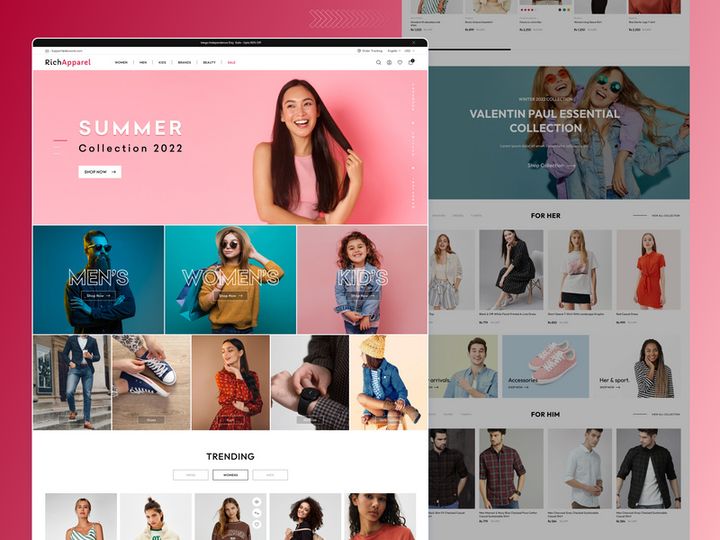 Fashion Website Home Design UI