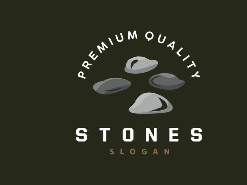 Stone Logo, Premium Elegant Design, Stone Balance Vector