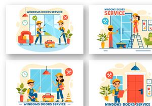 9 Windows and Doors Service Illustration