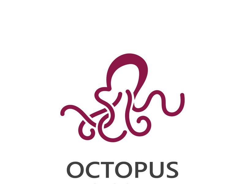 Octopus logo image design icon illustration animal vector