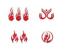 Fire Logo Template  Flame Symbol  Icon Vector
