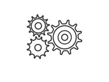 Gear icon logo vector