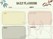 Printable note work daily or study planner for productivity