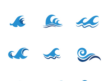 Water wave icon preview picture