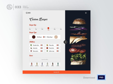 Customize your Sandwich | Daily UI challenge - Day 033/100 preview picture