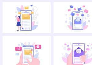20 Email Marketing Vector Illustration