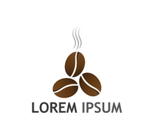 Creative coffee bean logo design.