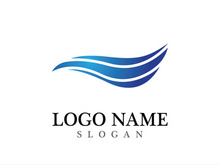 Wave beach vector illustration design logo