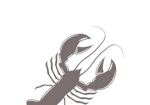 Lobster logo design template vector