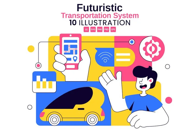 10 Futuristic Transportation System Illustration