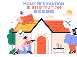 10 Home Renovation or Repair Service Illustration preview picture