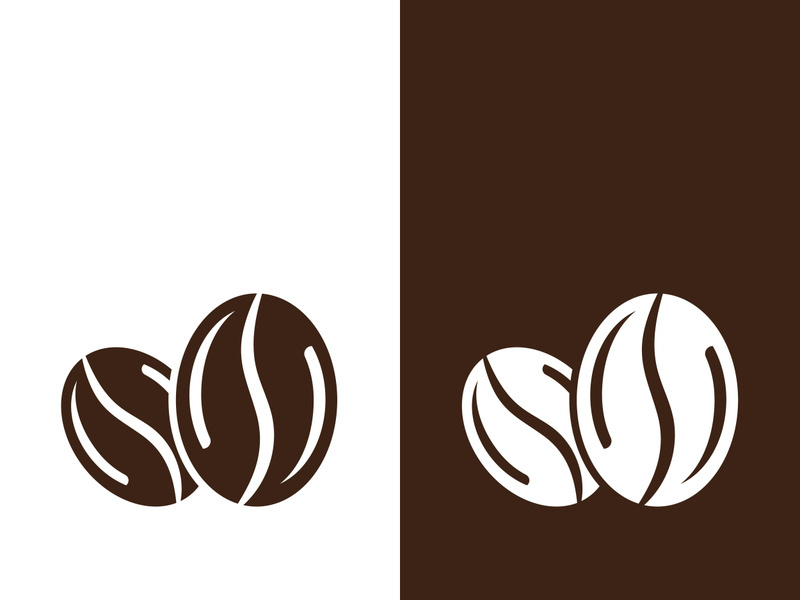 Coffee bean icon vector illustration template