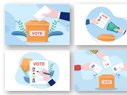 14 Political Candidate Design Illustration
