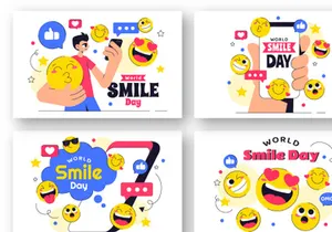 12 World Smile Day Celebration Illustration