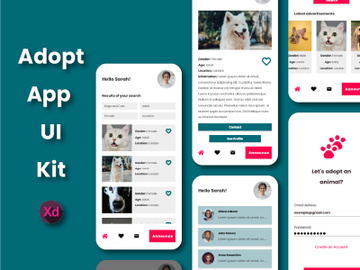 Adopt Animal App Ui Kit preview picture