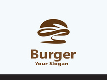 Burger beef logo design use restaurant business template vector image