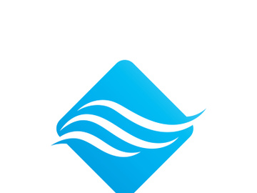 Water wave logo template. Vector illustration. preview picture