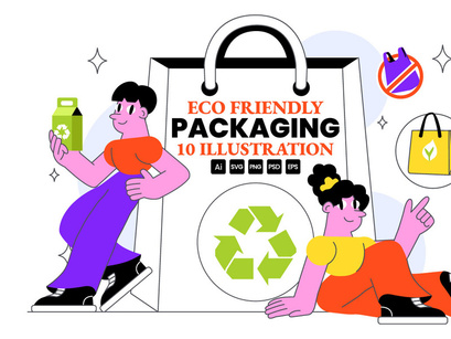 10 Eco Friendly Packaging Illustration