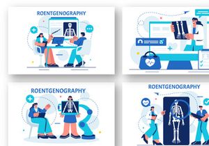 18 Roentgenography Vector Illustration