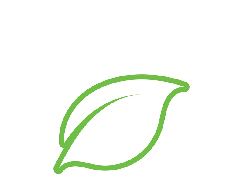 leaf logo green ecology nature element vector image
