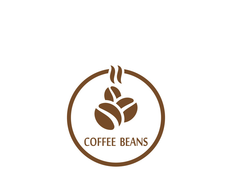 Premium coffee bean logo design.