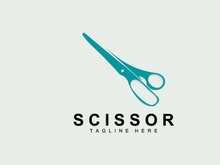 Scissors Logo Design, Barbershop Shaver Vector, Babershop Scissors Brand Illustration