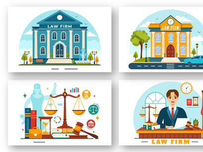 12 Law Firm Services Illustration