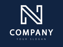 Monogram letter N logo Vector