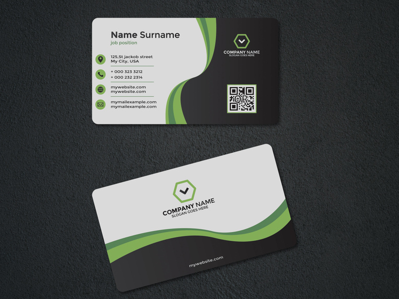 Business Card Modern And Green Design