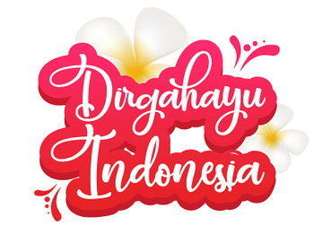 Dirgahayu Indonesia flat poster vector template preview picture