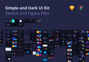 Simple and Dark UI Kit