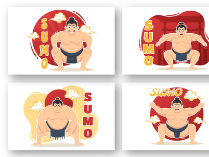 10 Sumo Wrestler Illustration