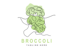 Broccoli Logo Design, Green Vegetable Vector, Broccoli Wallpaper, Vegetable Supermarket Illustration Garden Product Brand