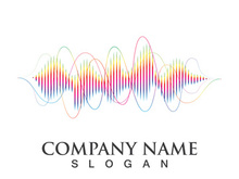 Sound waves vector illustration design template