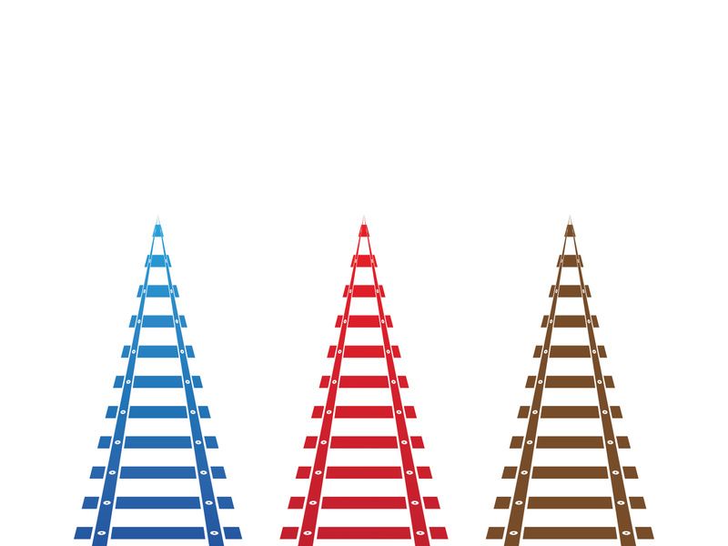 Train way icon vector for designer