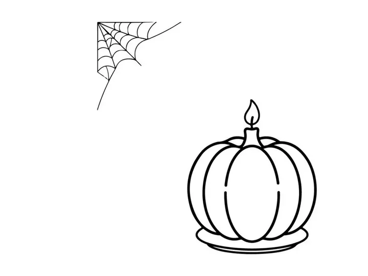 Hand-drawn crown with lit candle on top. Minimalist royalty symbol illustration for leadership and celebration.