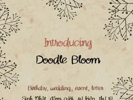 Doodle Bloom - hand-drawn sketch font preview picture