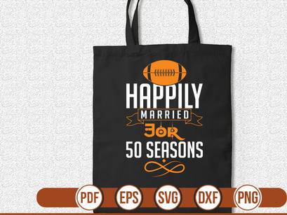 happily married for 50 seasons t shirt Design