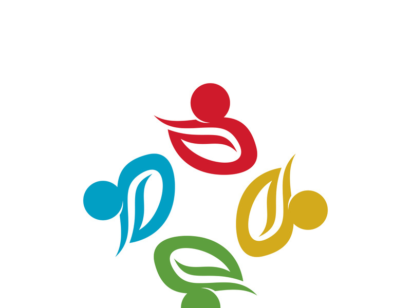 Community, network and social icon design template